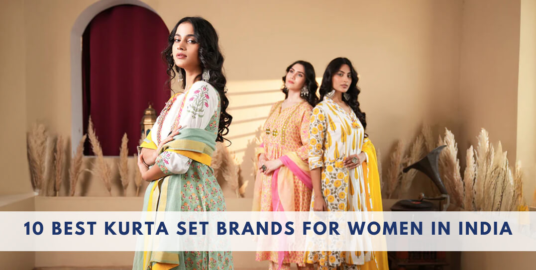 top 10 ladies dress brands in india Best Kurta Set for Women (2026) – IndiSangam Ecom Rose Print