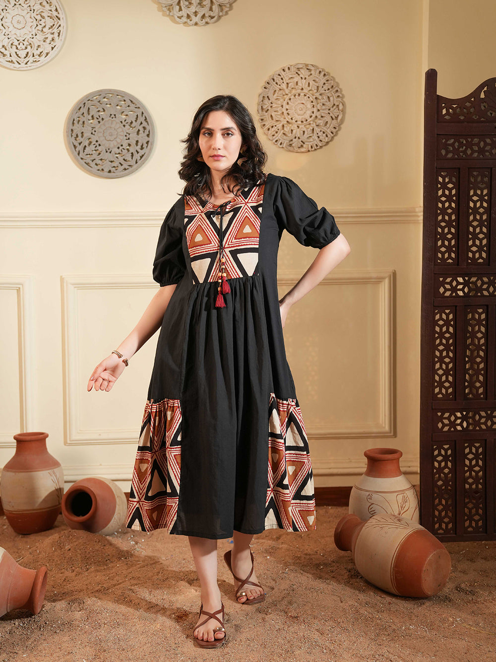 ethnic a line dress Bold Ethnic pattern" A-Line Dress for Sale by Nartissima